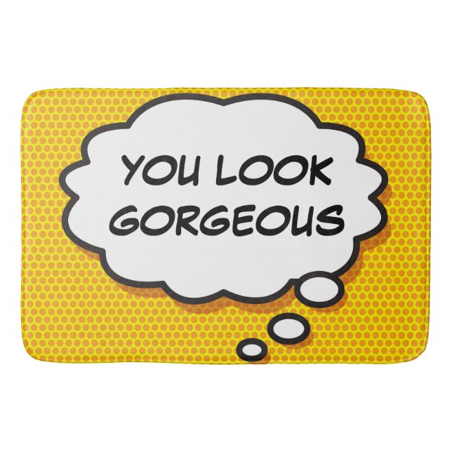 GORGEOUS Think Bubble Fun Comic Book Badematte (Vorderseite)