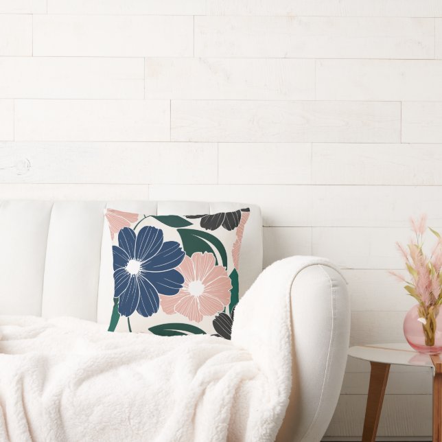 Gorgeous Trendy Floral Throw Kissen (Liege)