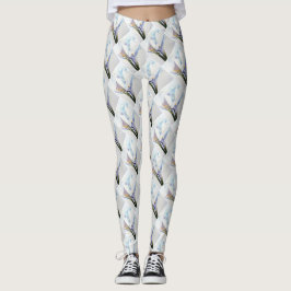 GORGEOUS WHITE CALLA LILILILIRAL LEGGINGS