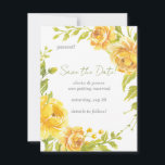 Gorgeous Yellow Floral Save the Date<br><div class="desc">Gorgeous yellow floral theme for a save the date card.
Blank on the revers so you can write a personal note.</div>