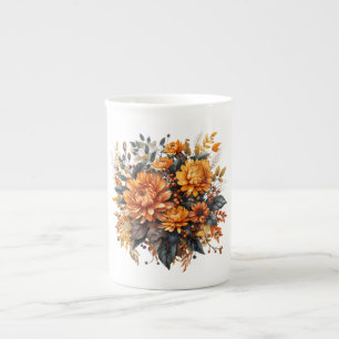Gorgeus Fall Floral Prozellantasse