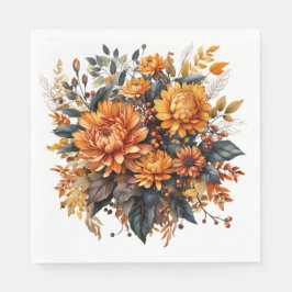 Gorgeus Fall Floral Serviette