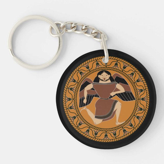 Gorgon: Terracotta kylix Siana Cup Schlüsselanhänger (Vorderseite)