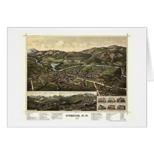 Gorham, carte panoramique de NH - 1888