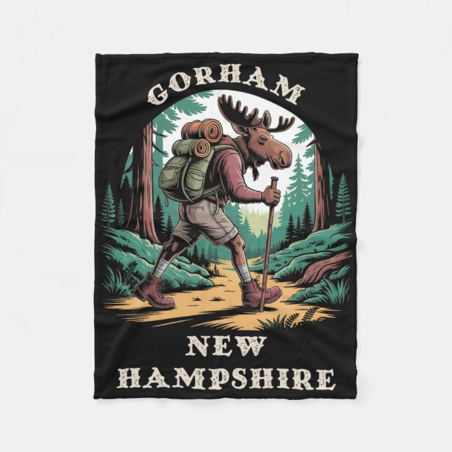 Gorham New Hampshire Nh Mountains Hiking Trail Moo Fleecedecke (Vorderseite)