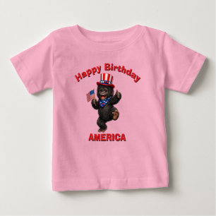 Gorilla (5w) Patriotisches Kinder T-Shirt
