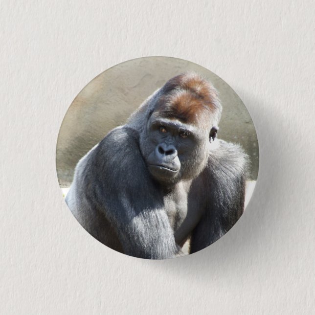 Gorilla Abzeichen Button (Vorderseite)