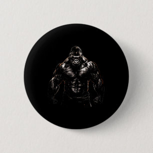 Gorilla-Affe-Gym-Kleidung Bodybuilding-Training Mo Button