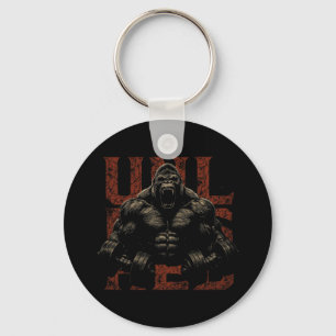 Gorilla-Affe-Gym-Kleidung Bodybuilding-Workout-Mot Schlüsselanhänger