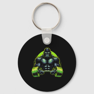 Gorilla-Affe-Gym-Kleidung Bodybuilding-Workout-Mot Schlüsselanhänger
