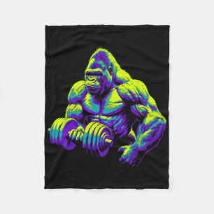 Gorilla-Affe-Gym-Outwear-Bodybuilding-Workout-Moti Fleecedecke