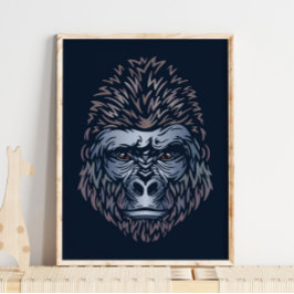 Gorilla African Print | Gorilla Animal Print Poster