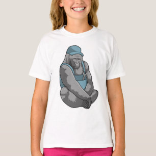 Gorilla als Handwerker mit Wrench T-Shirt