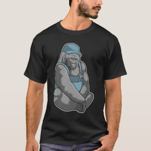 Gorilla als Handwerker mit Wrench T-Shirt