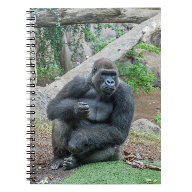 Gorilla am Zoonotizbuch Notizblock (Vorderseite)