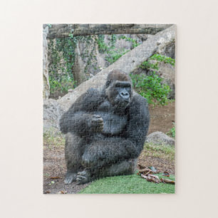 Gorilla am Zoopuzzlespiel