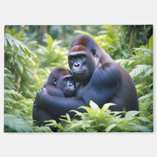 Gorilla Animal Nature Zuneigung Gekümmert Magnet