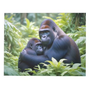 Gorilla Animal Nature Zuneigung Gekümmert Notizblock