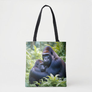Gorilla Animal Nature Zuneigung Gekümmert Tasche
