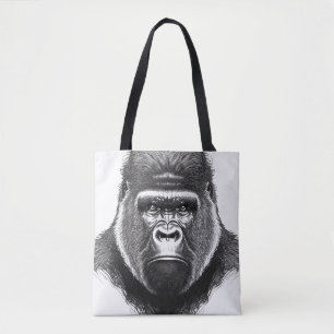 Gorilla Ape Wild Nature Animal Illustration Art Tasche
