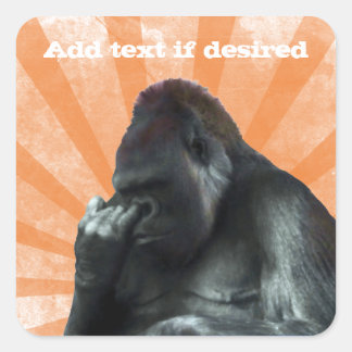 Gorilla-Aufkleber Quadratischer Aufkleber