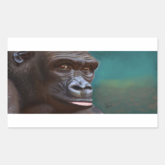 Gorilla-Aufkleber Rechteckiger Aufkleber