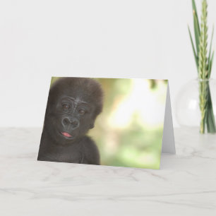 Gorilla-Baby-Raum-Anmerkungs-Karte Karte