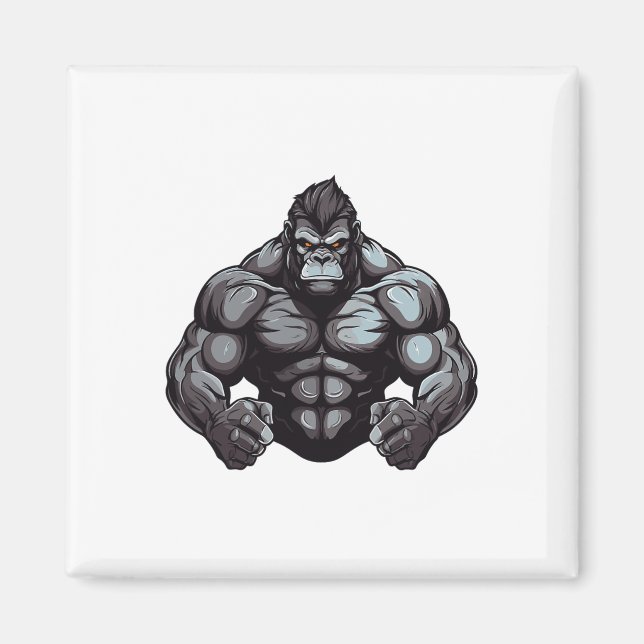 Gorilla-Beast-Bodybuilder-Trainingsstudio Bodybuil Magnet (Vorne)
