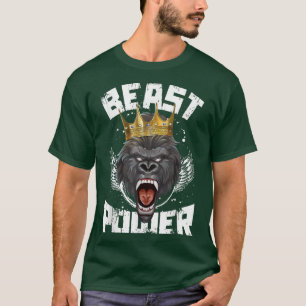 Gorilla Beast Power Motivation Bodybuilding Gym W T-Shirt