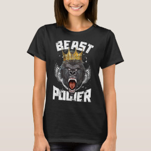 Gorilla Beast Power Motivation Bodybuilding Gym Wo T-Shirt