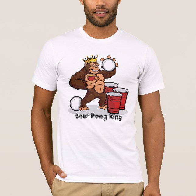 Gorilla Beer Pong King T - Shirt (Vorderseite)