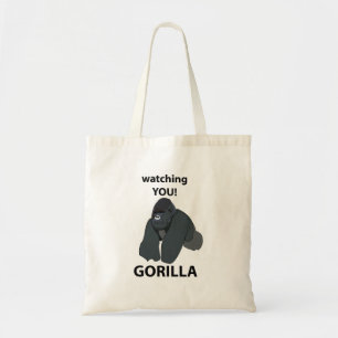 Gorilla beobachtet dich Lustiger Gorilla Tragetasche