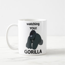Gorilla beobachtet euch den Funny Gorilla Kaffeetasse