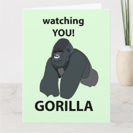 Gorilla beobachtet euch den Funny Gorilla Karte