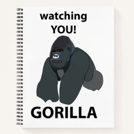 Gorilla beobachtet euch den Funny Gorilla Notizbuch