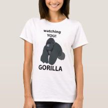 Gorilla beobachtet euch den Funny Gorilla