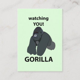 Gorilla beobachtet euch den Funny Gorilla Visitenkarte