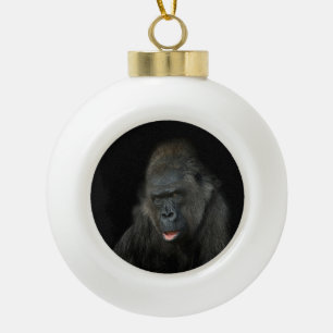 Gorilla Biddy Keramik Kugel-Ornament