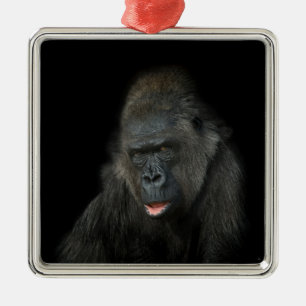 Gorilla Biddy Ornament Aus Metall