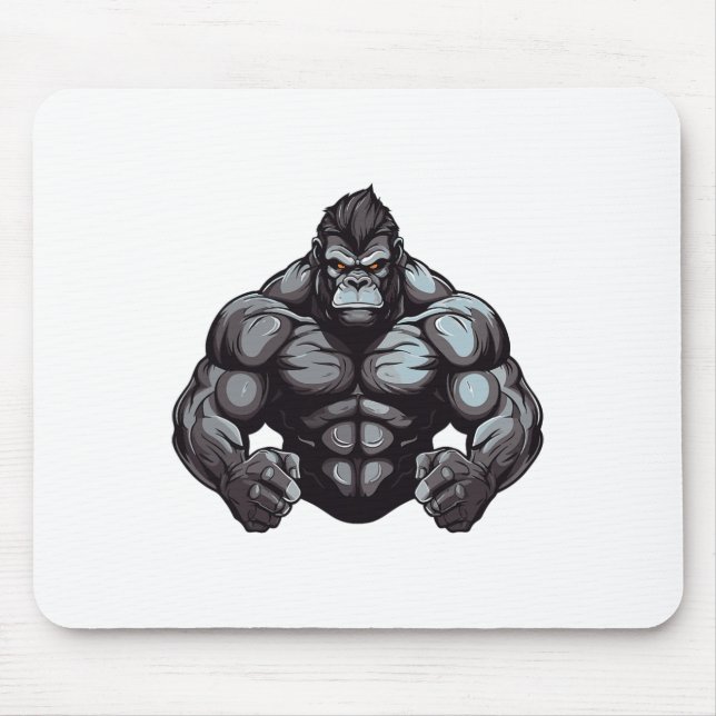 Gorilla-Biest Bodybuilder Workout-Gym Bodybuilding Mousepad (Vorne)