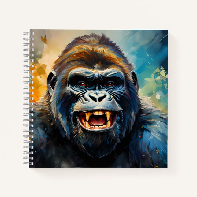 Gorilla Big Smile Notizbuch (Vorderseite)