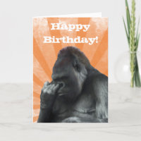 Gorilla Birthday Card