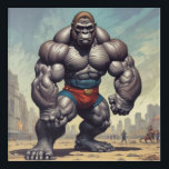 Gorilla Bodybuilder Pop Art Cartoon Zeichnend Acryl Wandkunst<br><div class="desc">Digital Computer Animal Art - Uni Pop Kunst - Wilde Tiercomputer Bilder</div>