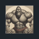Gorilla Bodybuilder Pop Art Cartoon Zeichnend Holzdruck<br><div class="desc">Digital Computer Animal Art - Uni Pop Kunst - Wilde Tiercomputer Bilder</div>