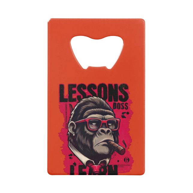 Gorilla Boss Lessons Learn Bottle Opener  Geldbeutel Flaschenöffner (Vorderseite)
