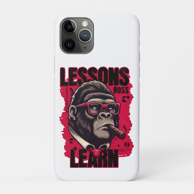 Gorilla Boss Lessons Learn iPhone Case  (Rückseite)