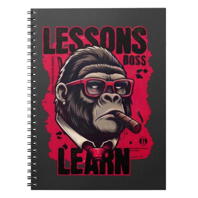 Gorilla Boss Lessons Learn Spiral Notebook  Notizblock (Vorderseite)