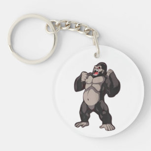 Gorilla Brüllender Affe Schlüsselanhänger