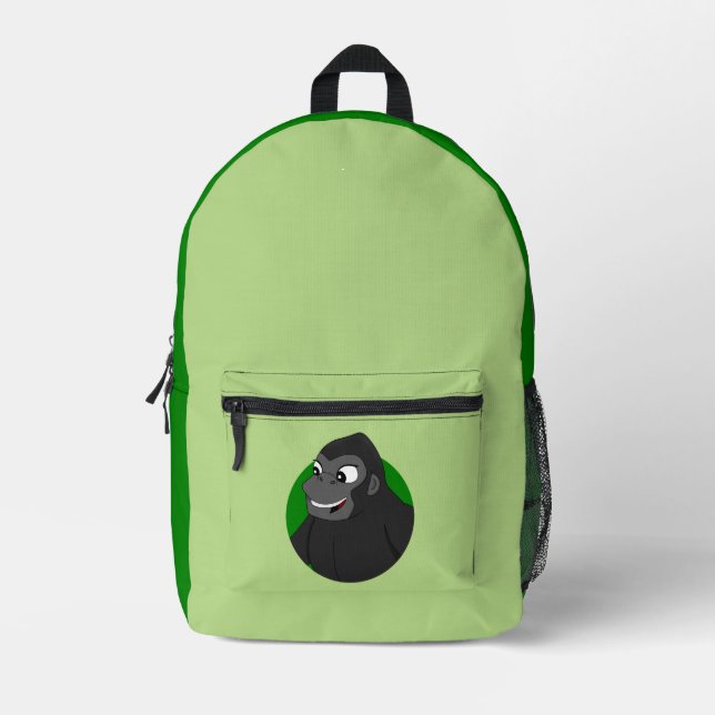Gorilla Cartoon  Bedruckter Rucksack (Vorderseite)