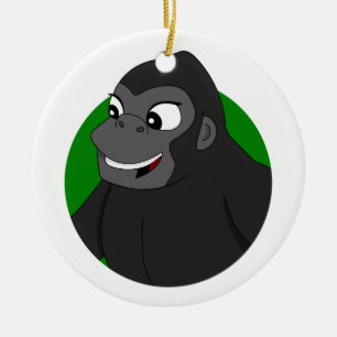 Gorilla Cartoon Keramik Ornament